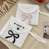 Mini Sanitary Pad Pouch Sweet Bowknot Embroidery Cosmetic Bag Portable Bowknot Storage Bag  Women