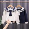Girls Cotton Warm Pullover Tops Kids Long Sleeve School T-shirts Children's Casual Clothes Blouse