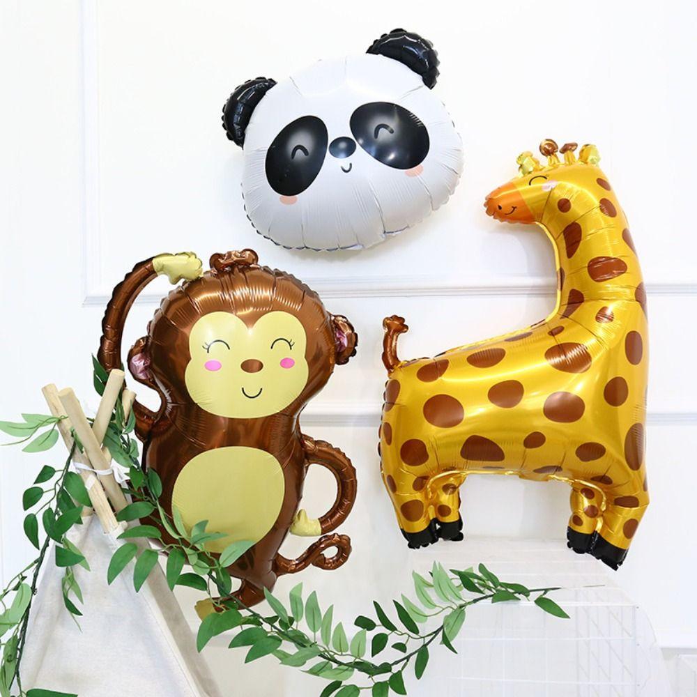 Тигр Жираф Лев Обезьяна Лев Обезьяна Слон Воздушный шар Животные джунглей Воздушные шары Вечеринка по случаю дня рождения