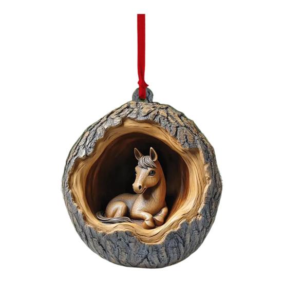 Christmas Animal Ornament Cartoon Forest Animal Hanging Decoration 2D Flat Acrylic Pendant for Christmas Tree Decor