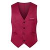Business  Waistcoat Solid Color Vests Jacket Men Fashion Formal Groom Wedding  Vests Slim  Tops Plus Size