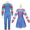 Halloween Adult Terror Costume Movie Chucky Child Play Cosplay Costume Women Print Ghost Dress Top Outfit Carnival Party Clothes