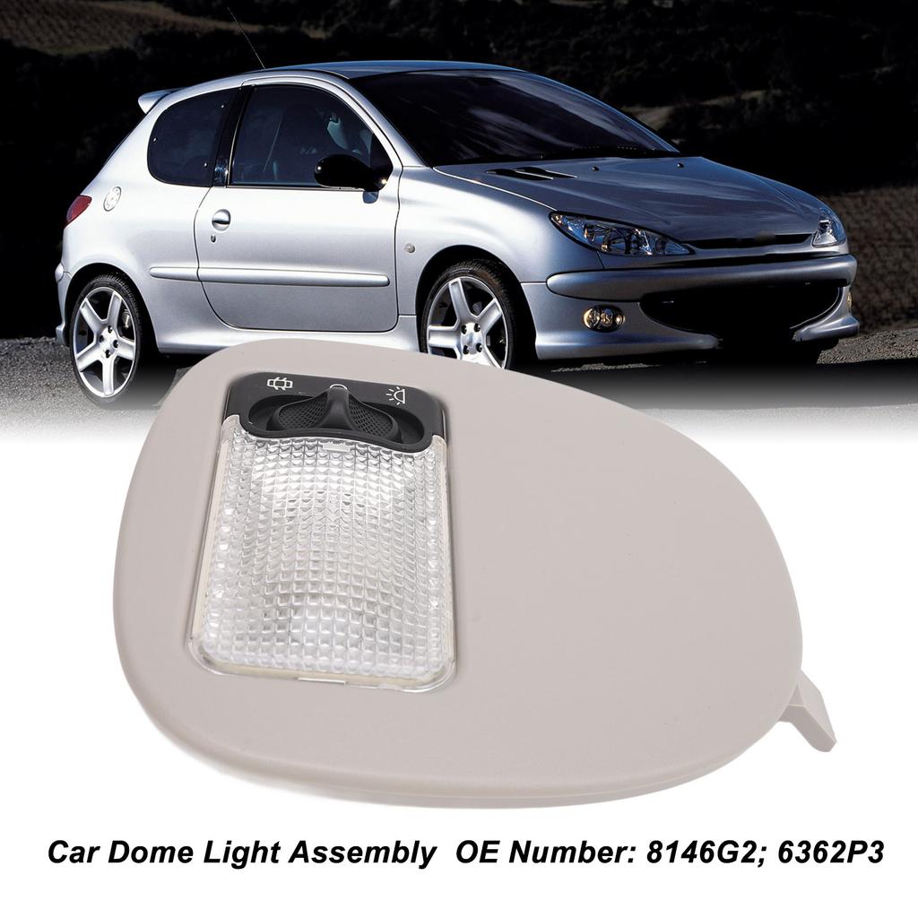 Внутренний плафон для чтения с панелью, точная подгонка, устойчивая к царапинам 8146G2, замена для 206 207 6362P3
