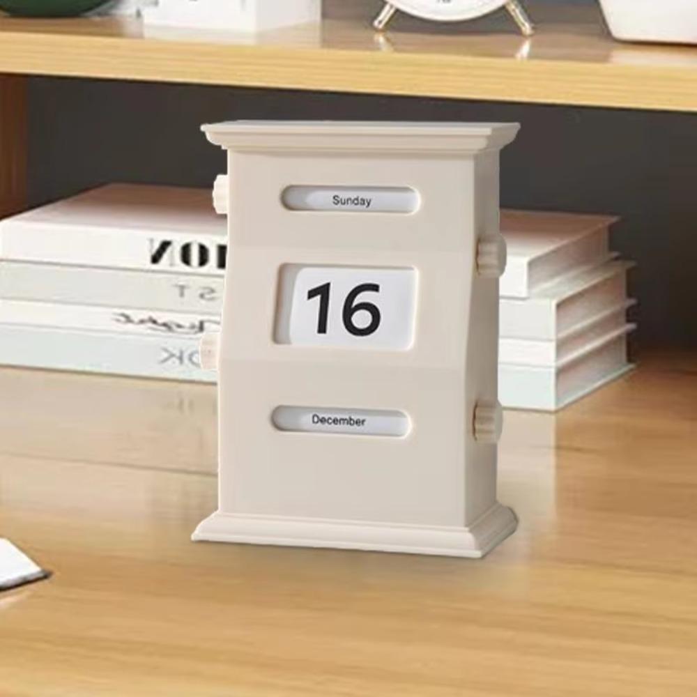 Вращающиеся Ретро Календарные Блоки Винтажный Блочный Календарь Прочный Вечный Настольный Календарь Учеба