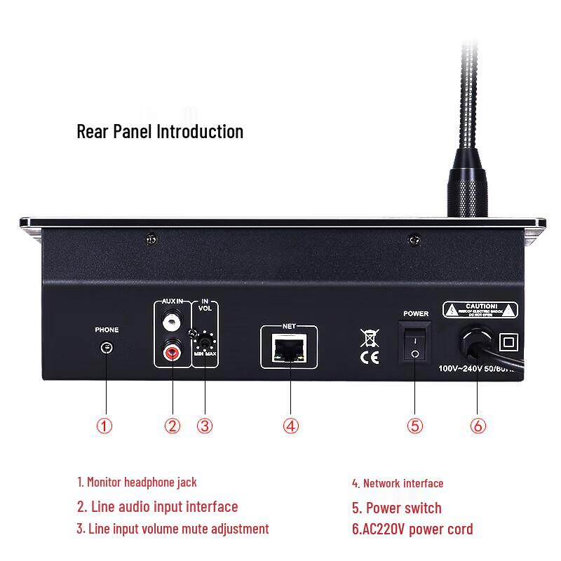 Lingque MS9003 IP Network Paging Station CN plug (adapter included)