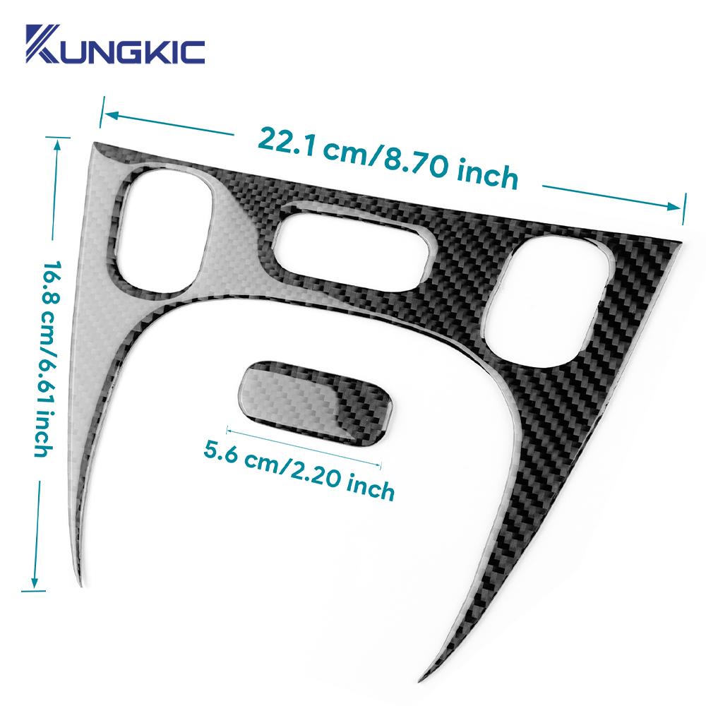 Real Soft Carbon Fiber Sticker For Fiat Panda 169 319 2013-2020 2021 2022 2023 2024 2025 LHD RHD Car Gear Shift Interior Panel