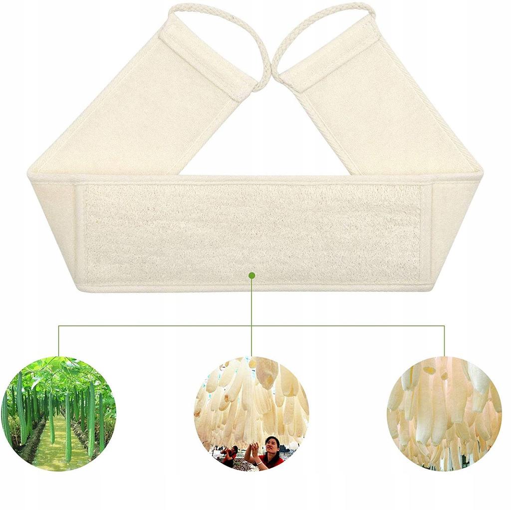 Set of Belt + Natural Luffa Body Wash Sponge