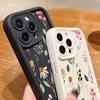 Цветные Растения Мягкий ТПУ Чехол для iPhone 16e 15 16 Pro Max 14 Plus 13 12 11 Pro Max XR X XS 7 8 Ударопрочный Силиконовый Чехол для Телефона