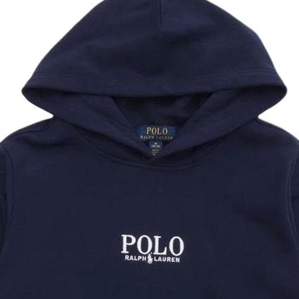 Худи Polo Ralph Lauren с надписью, карманом и длинными рукавами, детские худи, темно-синий 323961255-002
