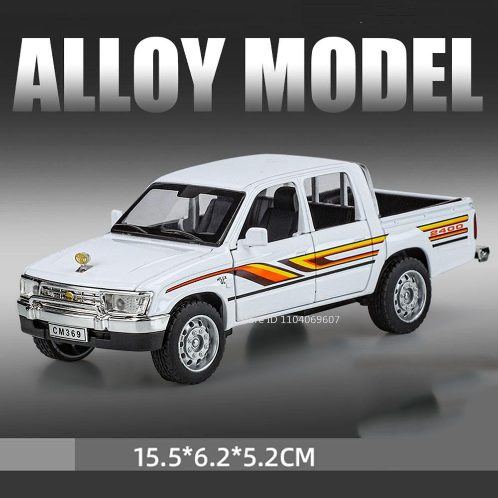 1:32 Модель Toyota Tacoma HiLux Игрушечные Внедорожники Сплав Литье под Давлением Звук Свет Двери Открываются Оттянуть Назад Амортизация для Детских Подарков