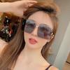 Sunglasses Women'S High-Quality Sunscreen Uv Protection D Home Large Frame Rimless Women'S Sunglasses