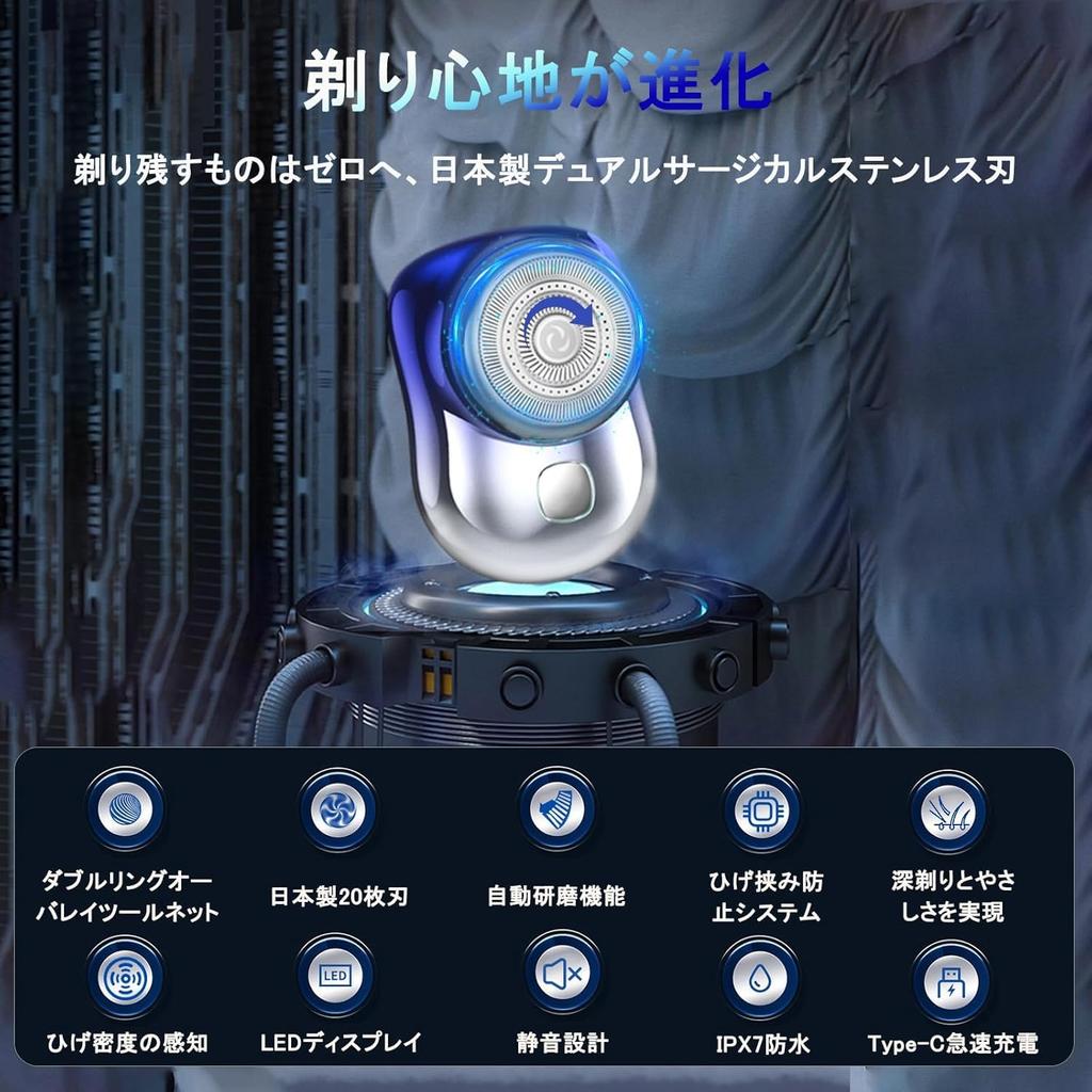 Compact Electric Automatic Shaver with Beard Density Electric IPX7 Rotary LED Power Low Accidental Touch Business Carry It In The Birthday Gift For