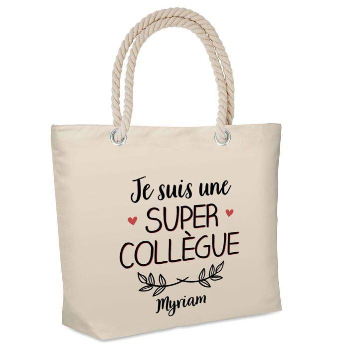 Sac isotherme - PLANETEE - isotherme Myriam Une Super Collègue - Coton - Grande contenance - Imprimé en France