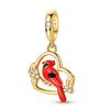 925 Sterling Silver Bright Red Charms Bead CZ Zircon Cute Doll Pendants Fit Original Bracelet DIY Jewelry Women Gift 1