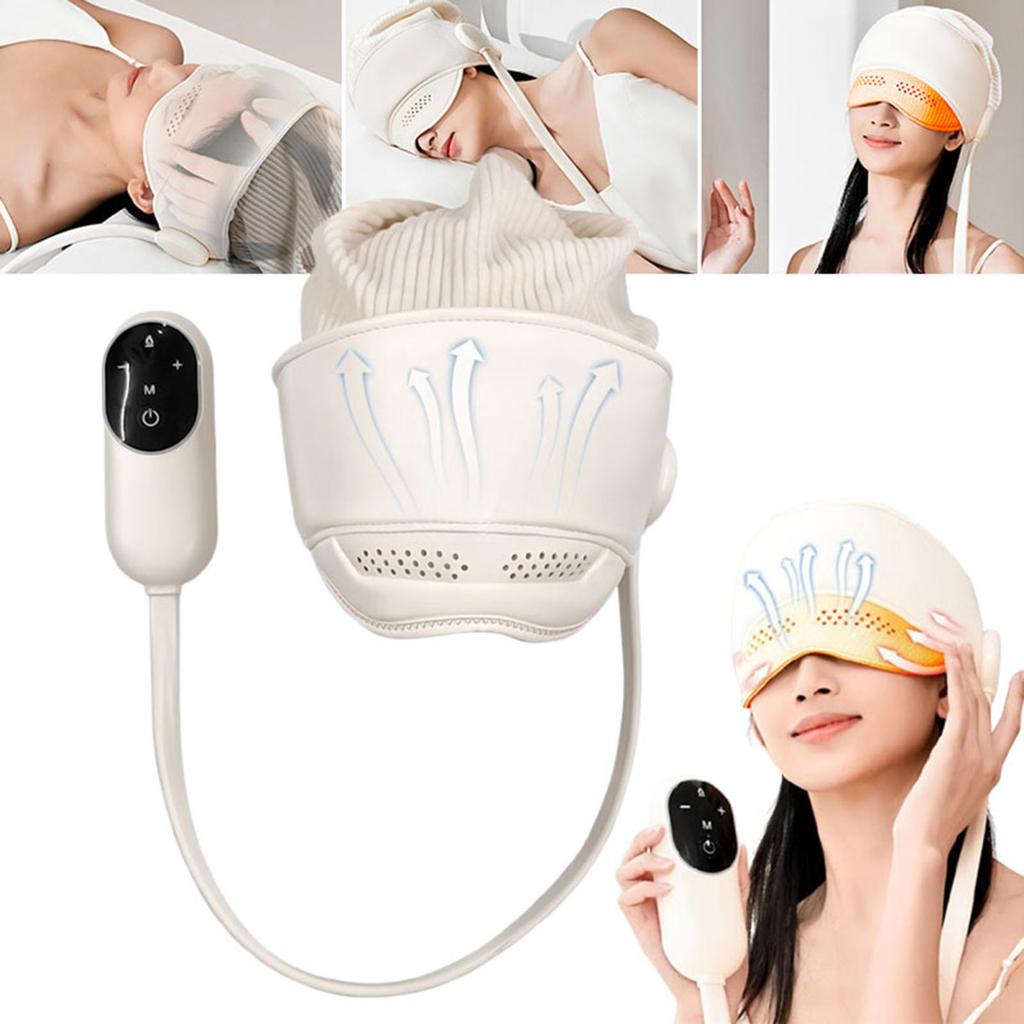 Electric Head Massager Electric Migraine Relief Cap Massager 3-Speed Eye Cover Eye & Head Massager for Stress Relief