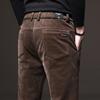 2024 Autumn/Winter Corduroy Pants For Men With Thickened Velvet/Regular Casual Slimming Straight Tube Velvet Pants