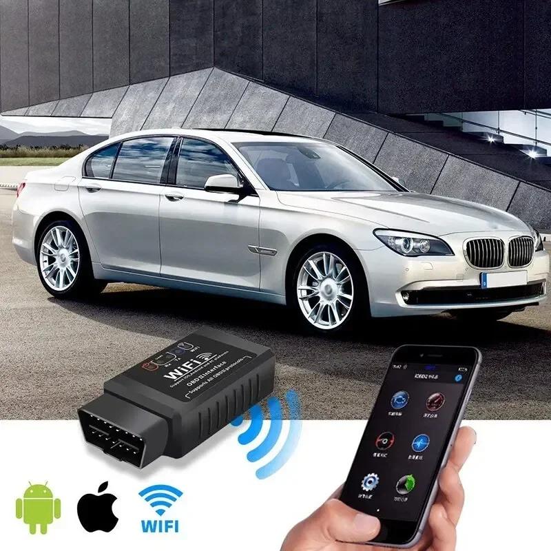 OBD2 WIFI ELM327 V1.5 Сканер - Беспроводной диагностический инструмент для iPhone/iOS и Android, Совместим с автомобилями OBDII/OBD2