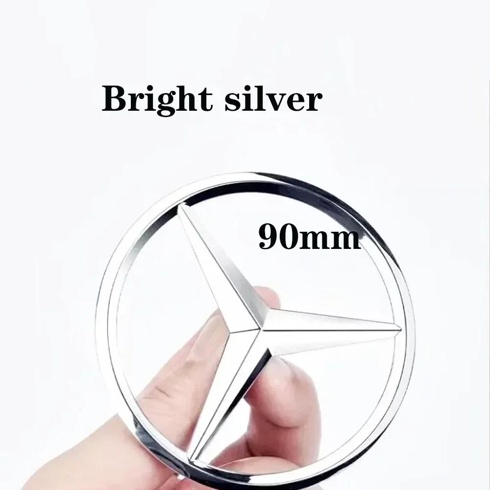 XDLS2 ABS90mm Car Rear Trunk Middle Badge Emblem Sticker Decal For Mercedes Benz W203 W211 W204 W210 W212 Cla W205 W213 CLA CLK CLS ML