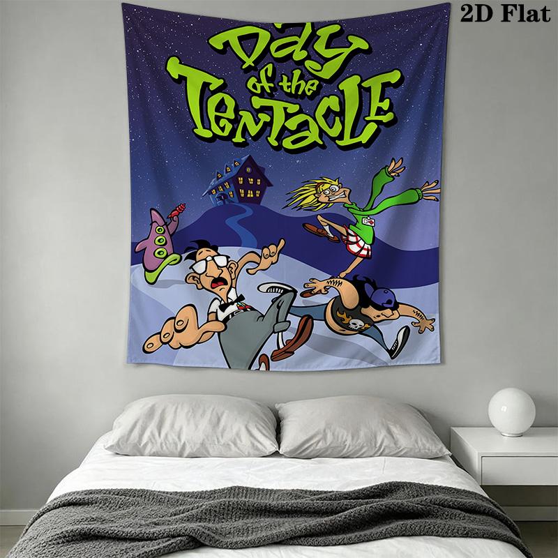 Day of the Tentacle Pattern Home Decor Tapestry, Wall Hanging, Decorative RV Wall Cloth.DGT0925016