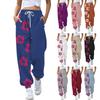Women's Casual Fashion Print Casual Drawstring Elasticated Waist Drawstring Pants