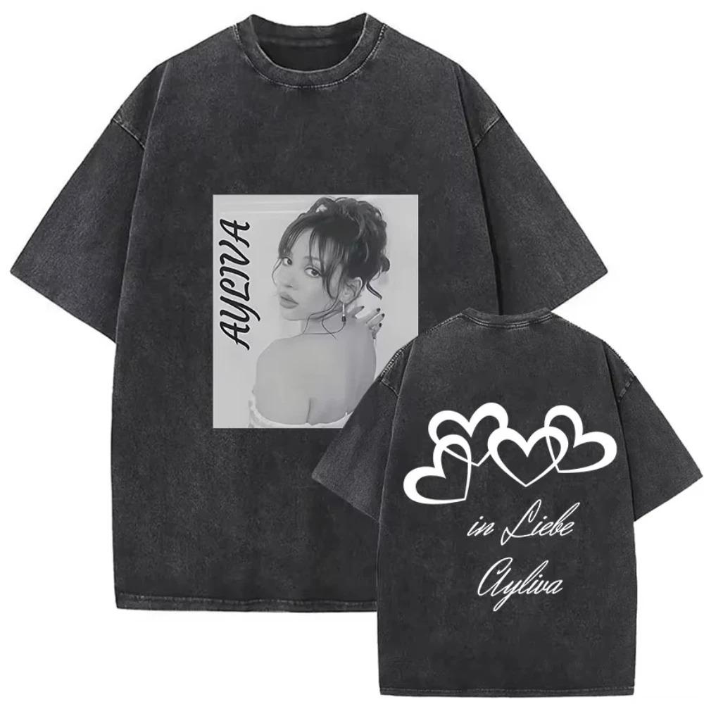 Singer Die Ayliva Tour Fans Merch T Shirts Unisex Music Album Hip Hop Short Sleeve Tshirt Cotton Trendy Streetwear Tshirt