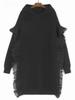 Hooded Ruffles Casual Solid Color Dress GMM1273
