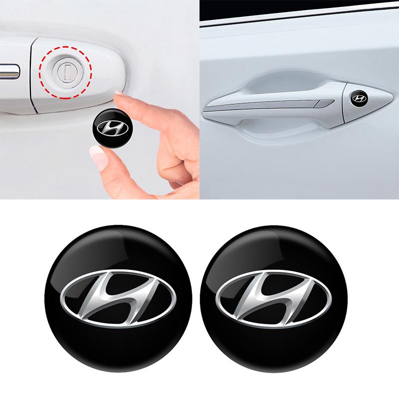 Car Lock hole sticker protect decoration For Hyundai Tucson Accent Elantra Santa fe Sonata I20 I30 I40 ix25 ix35 R8