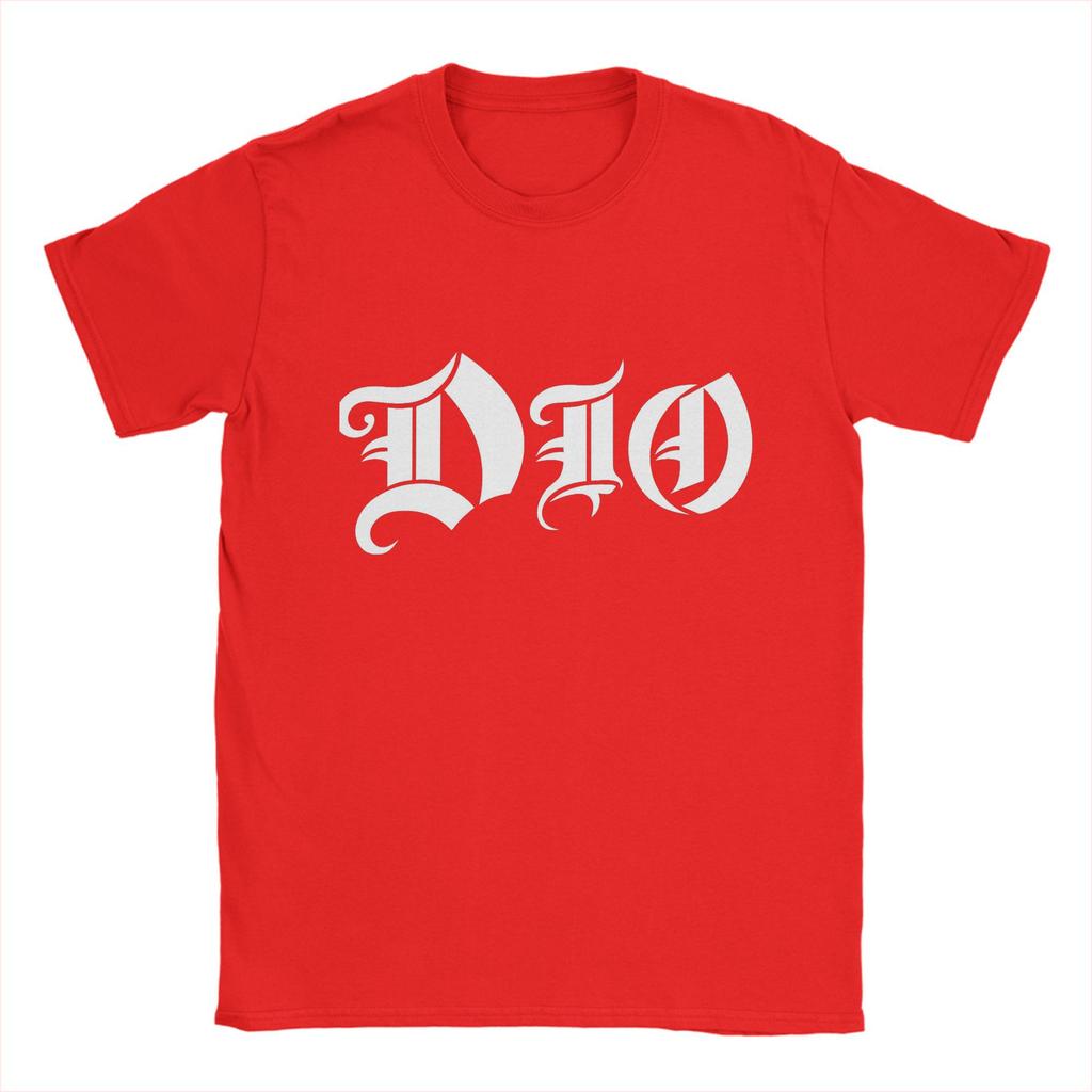 DIO Рок-группа Футболка Лето Популярные футболки Мужские 100% хлопок Круглый вырез Оверсайз Футболки Короткий рукав Уличная одежда Топы