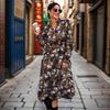 2025 New Autumn Women's Printed Dress Women's Design Sense