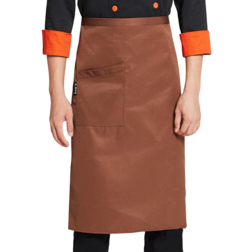 Unisex Waist Apron 3 Pockets Waiter Half Waist Apron New Short Half Waist Apron  Cafe Shop