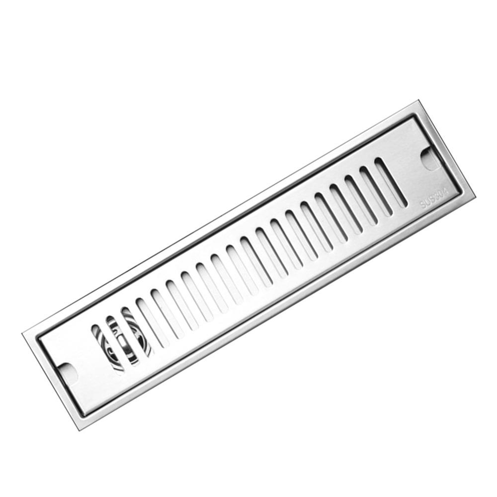 Rectangle Shape Floor Drain SUS304 Stainless Steel Shower Floor Drain Practical Shower Drain Home