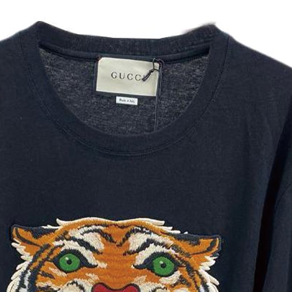 Gucci Футболки Мужские Черные С Круглым Вырезом Умеренные Другие 476330-X9I33-1082