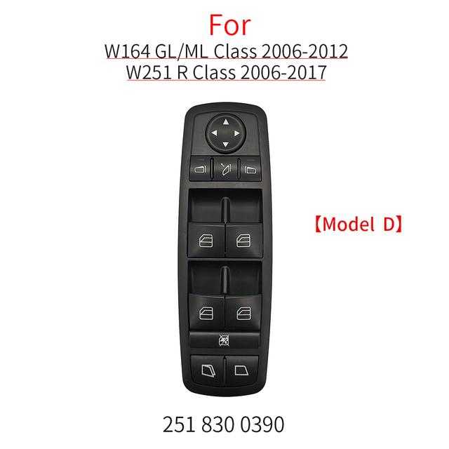 For Benz W164 W251 Car Electric Power Master Window Switch Replacement For Mercedes ML GL R Class R300 GL350 ML400 GL450 GL550