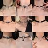 Trending Women's Leather Choker Necklace with Letter Stitching - Light Luxury & Cool Style Clavicle Chain Hot Girl Accessory.