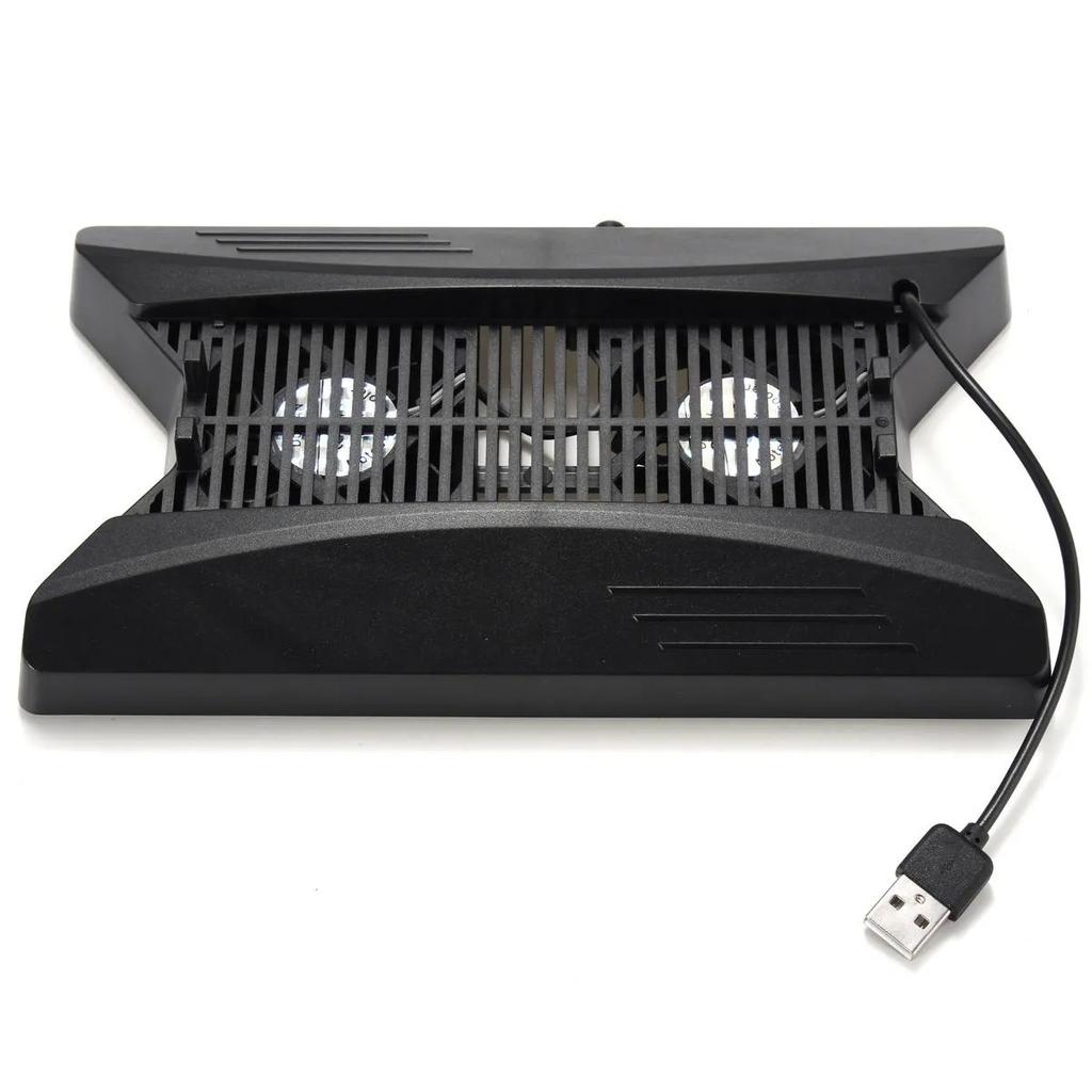 3 USB Hub 2.0 Dual Cooling Fan Station Вертикальная подставка для Play Station PS4 Slim/Pro