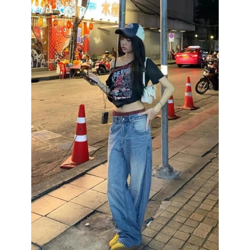 Y2k черные укороченные футболки с открытыми плечами, женские винтажные футболки с графикой в американском стиле, уличная одежда, гранж-эстетические топы с короткими рукавами