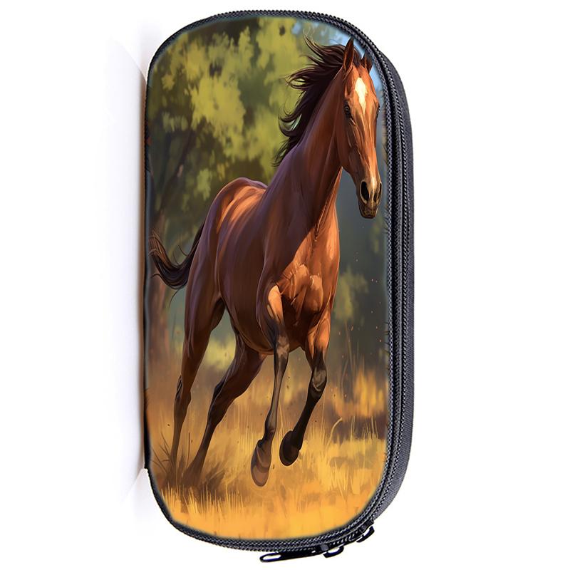 Волк, Панда, Кот, Многофункциональная сумка-карандаш, Лошадь, Капибара, для девочек и мальчиков, Детский пенал, Тигр, Собака, Держатель для канцелярских принадлежностей, Сумка для студентов, Школьные принадлежности