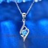 Korean Version of Silver Jewelry S925 Necklace Only Love Necklace Accessories Female Zircon Pendant Collarbone Chain