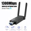 Wi-Fi адаптер для ПК RTL8812BU, USB, 1300 Мбит/с, с внешней антенной, двухдиапазонный