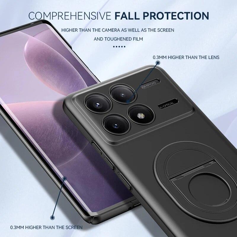 Для POCO X6 Pro автомобильный магнитный чехол-держатель-невидимка для Redmi Note 13 5G 12 Pro Plus матовый противоударный чехол из ТПУ, бампер