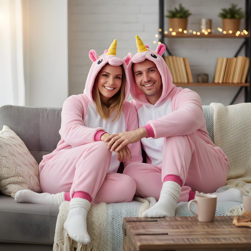 Piżama Onesie Kigurumi Kostium Przebranie Różowy Jednorożec Xl: 175-185Cm