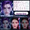 2025 Luminous K-pop Demon Hunter Tattoo Stickers: Halloween Girl Group Texture & Lightning Blood Vessel Simulation