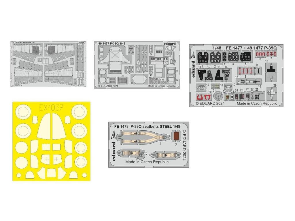 eduard Big Ed Parts Set Alma Plastic Model Parts EDUBIG49433 1/48 P-39Q (for Hobby) (Airplane)