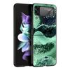 Чехол для телефона Rainbow Glitter Agate Marble Art для Samsung Galaxy Z Flip 3 4 5, черный, складной, жесткий, защитный чехол для ПК
