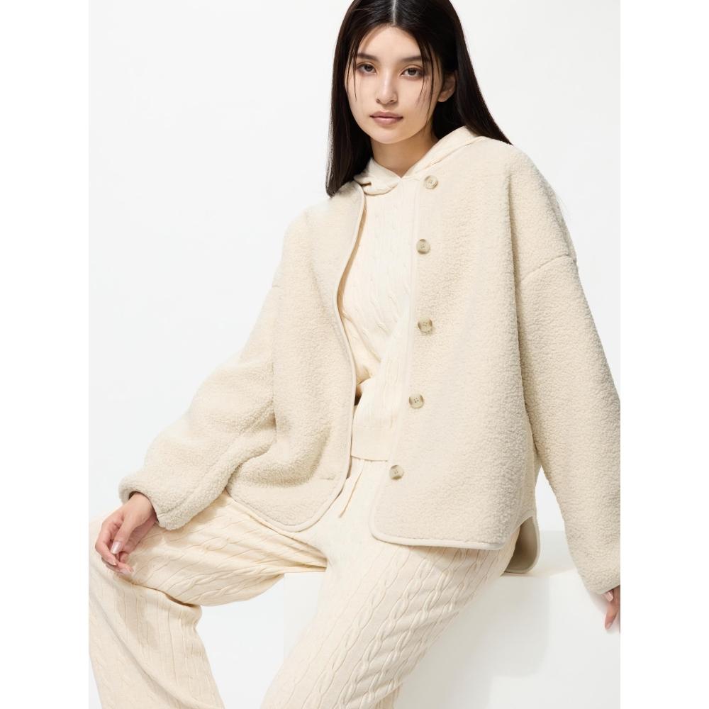 Uniqlo Boa Fleece Relaxed Cardigan