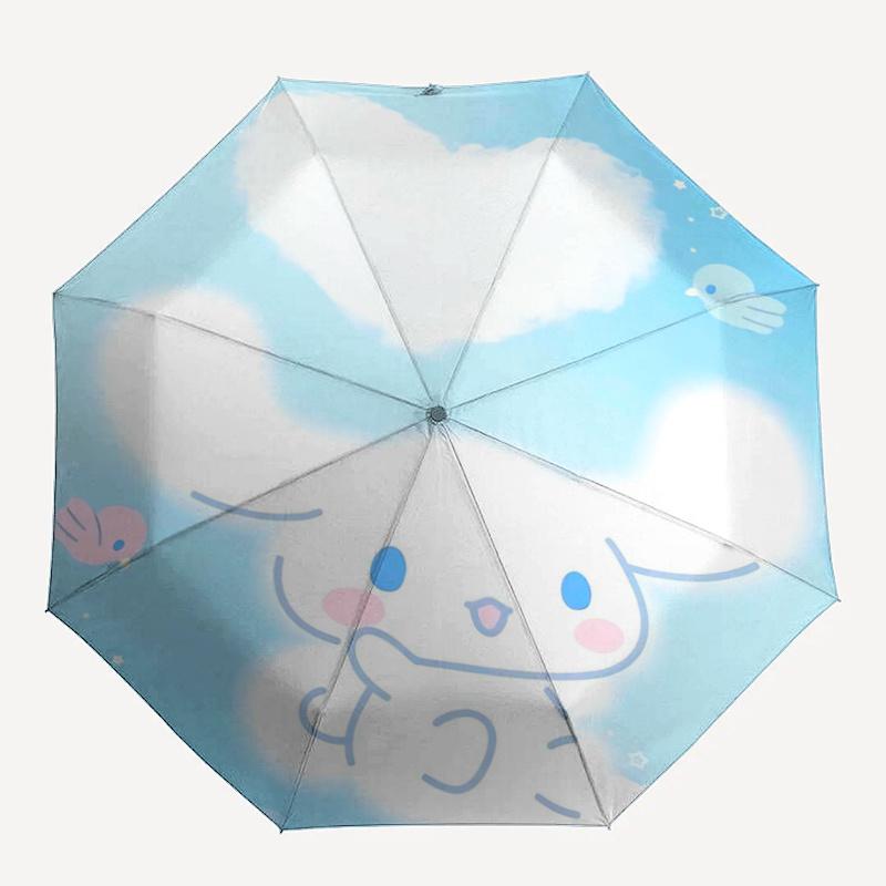 1pc Love Cinnamoroll Sanrio Automatic Folding Umbrella - 3 Folding Design, Vivid Cartoon Pattern, Suitable for Outdoor Activities, A Gift for Fans In
