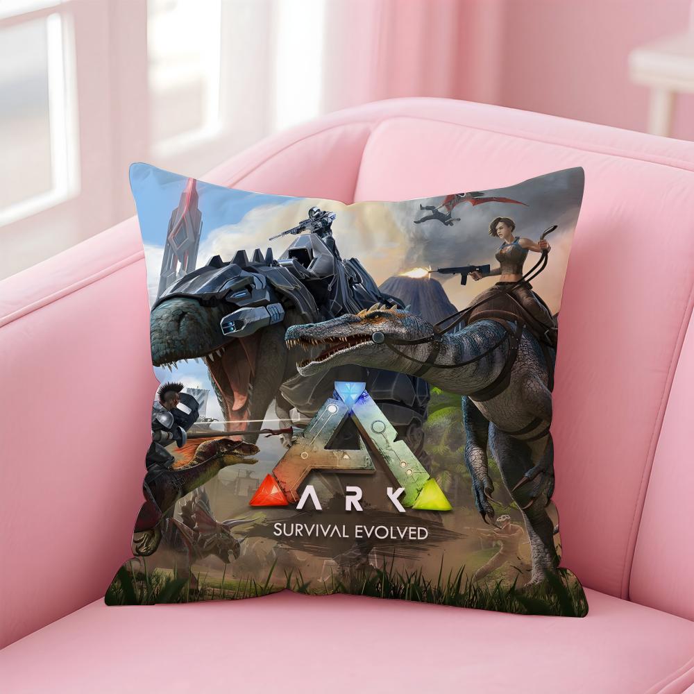 Survival Game Logo AArk Survival Evolved Cushion Cover Pillowcase Short Plush Invisible zipper Room Sofa Cushion Cover