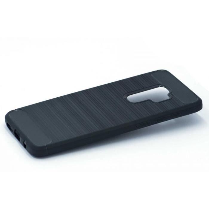 Case - Samsung - Galaxy S9 Plus - Flexible - Black - Brushed Carbon Fiber Effect