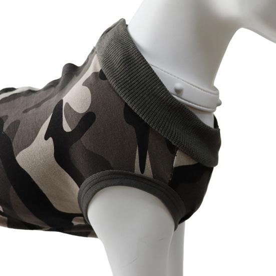 Костюм для восстановления питомца Высокоэластичный Камуфляжный принт Комбинезон для собаки Пижама Хирургический халат Жилет