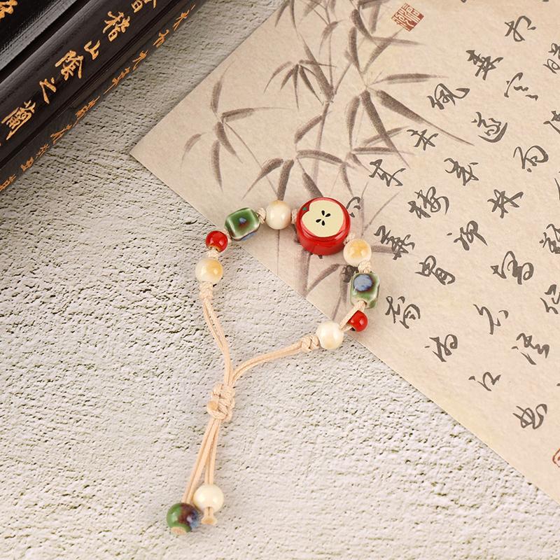 Милый мультяшный плетеный керамический браслет ручной работы для женщин и девочек, универсальный персонализированный керамический браслет с бусинами, регулируемый, подарки